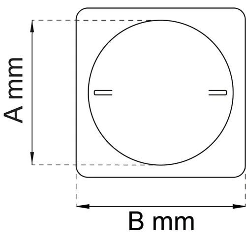 Tallriksventil 285 150 mm, Vit
