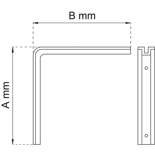 Konsol 6045 stål 125x150 mm, Vit