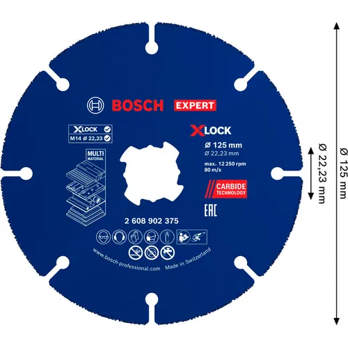 Kapskiva MultiWheel X-Lock Carbide, 125 mm