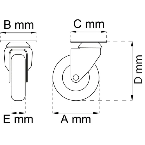 Länkhjul FZB 50 mm, 4-pack