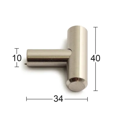 Knopp Nathan 40 mm, Borstat Stål