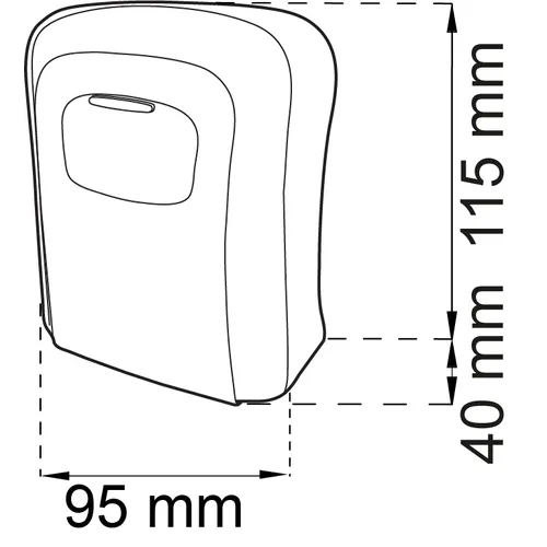 Nyckelskåp 103, Svartgrå