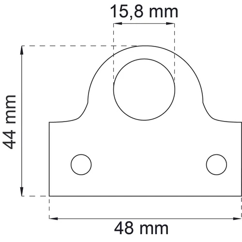Hänglåsbleck 48x44 mm, FZB, 2-pack
