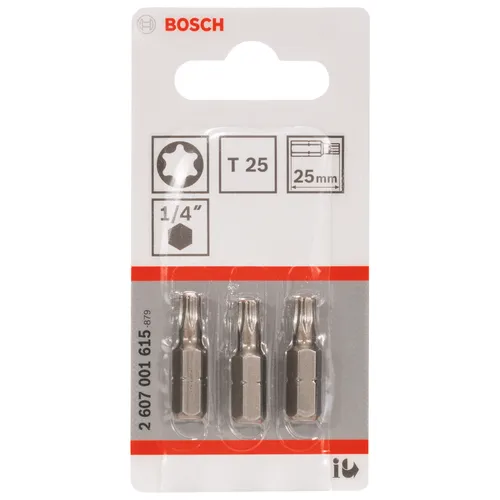 Bits Torx 25 mm Extra Hard T25, 3-pack
