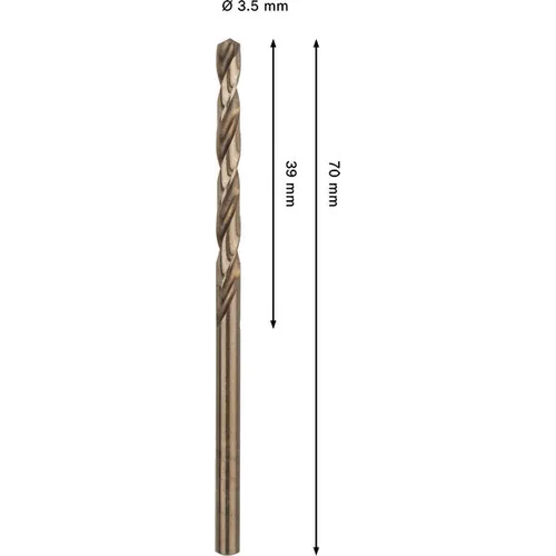 Metallborr HSS-CO 3,5x39/70 mm, 1-pack