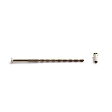Skruv med hylsmutter M4 90 mm, Nickel, 2-pack