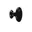 Knopp Leon 30 mm, Svart