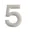 Siffra självhäftande 50 mm Nr 5, Rostfri