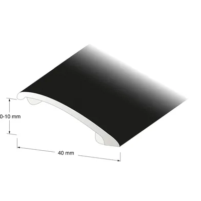 Nivålist 0-10 mm, 40 mm, 100 cm, Svart, Nr 230