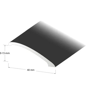 Nivålist 0-15 mm Slät 100 cm, Svart, Nr 130