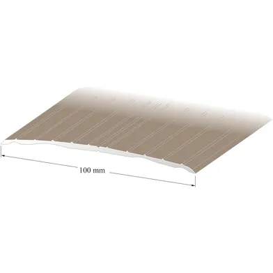Tröskellist 100 mm, 100 cm Nr 106, Platina aluminium
