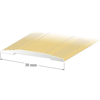 Skarvlist 30 mm Rillad 100 cm, Guld, Nr 38