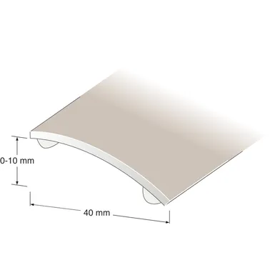 Nivålist 0-10 mm, 40 mm, 100 cm, Platina, Nr 250