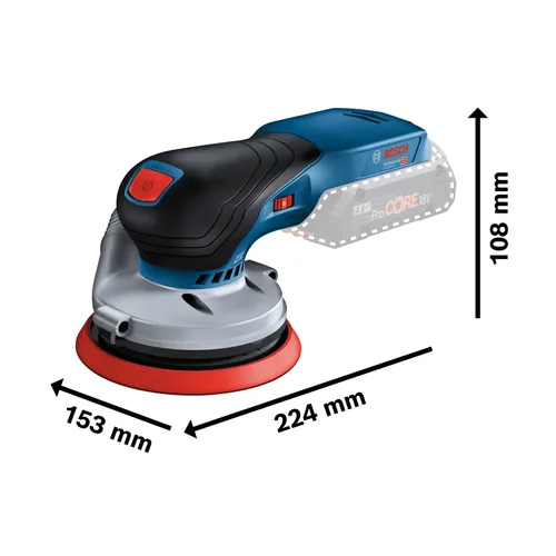 Excenterslip GEX 18 V-125 Solo, L-BOXX
