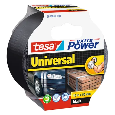 Vävtejp extra Power Universal 50 mm, 10 m, Svart