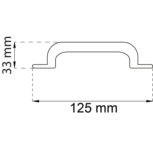 Draghandtag 1405 125 mm, Nickel