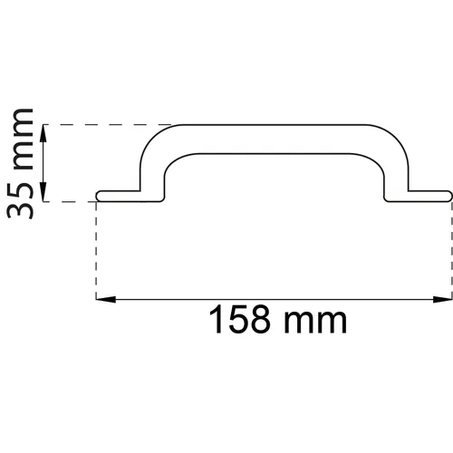 Draghandtag 1405 165 mm, Nickel