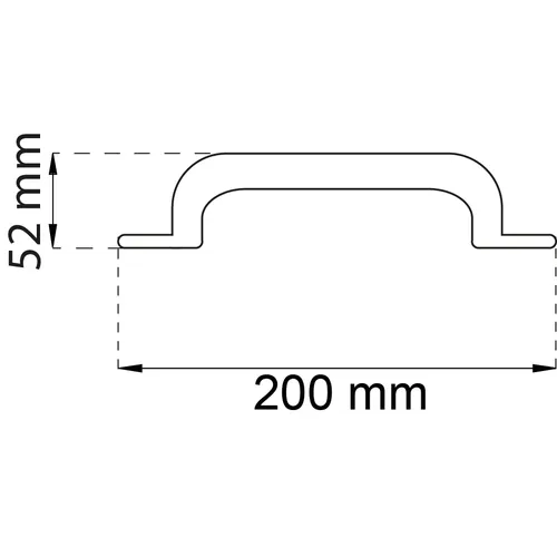 Draghandtag 1405 200 mm, Nickel