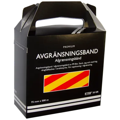 Varningsband/Avspärrningsband 38 Gul/röd