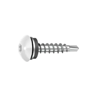Fasadskruv för trä, C3 4,8x35 mm, Vit, 250 st/frp