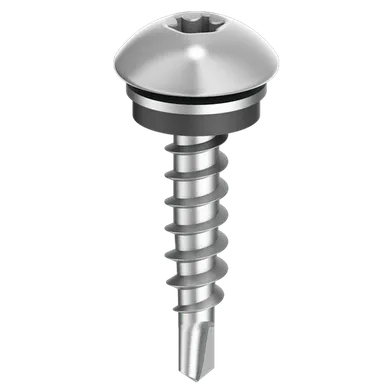 Fasadskruv för trä, C3 4,8x35 mm, Tegelröd, 250 st/frp
