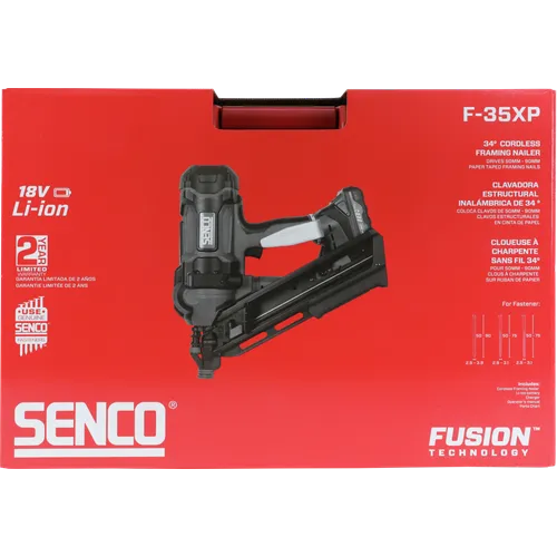 Spikpistol Fusion F-35XP 18 V 2x3.0 Ah, 34°, 50-90 mm