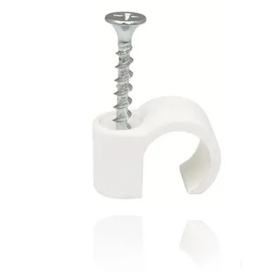Ledningshållare, skruv 14-18 mm, Vit, 100-pack