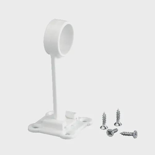 Mittfäste för klädstång (Ø 25 mm) Vit