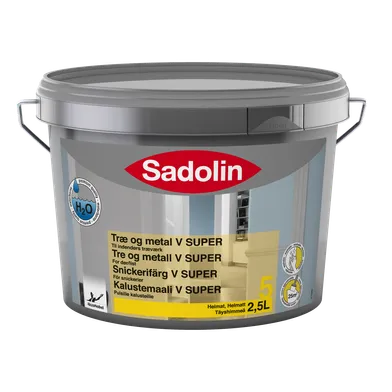 Snickerifärg V Super 5 BW (Vit), 2,5 l