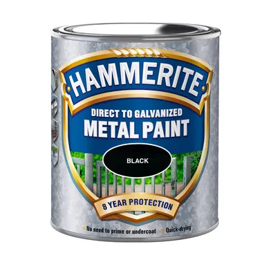 Rostskyddsfärg Direct to Galvanized Svart, 750 ml