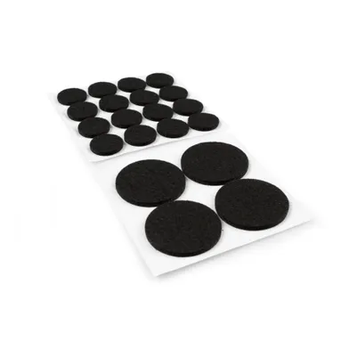 Golvskydd självhäftande 20+38 mm, Svart, 20-pack