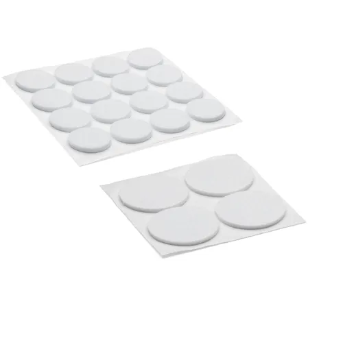 Golvskydd självhäftande 20+38 mm, Vit, 20-pack