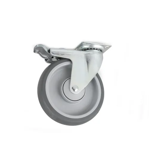 Länkhjul m. totalbroms FZB 100 mm