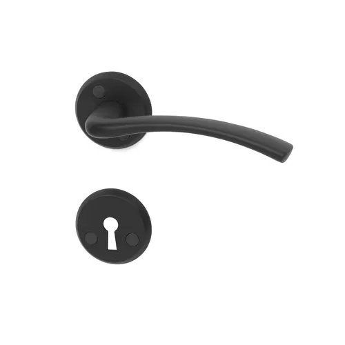 Dörrhandtag Oslo inkl. nyckelskylt Svart