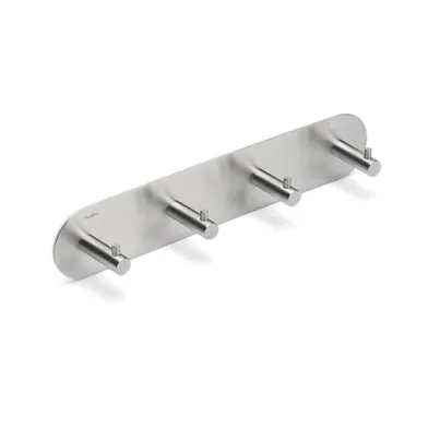 Minerva handdukshängare 4-krok Borstad rostfri