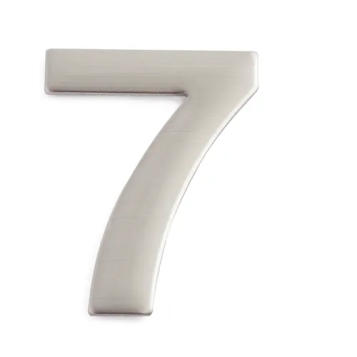 Siffra självhäftande 50 mm Nr 7, Rostfri