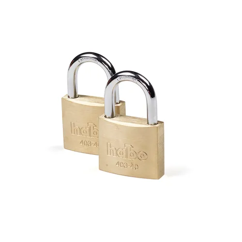 Hänglås 403 Mässing 40x6 mm, CC 24 mm, 2-pack