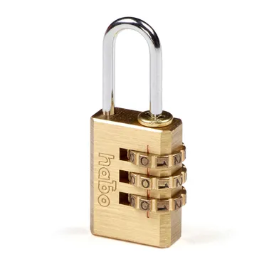 Hänglås 203, kodlås - Mässing 21x3 mm, CC21 mm