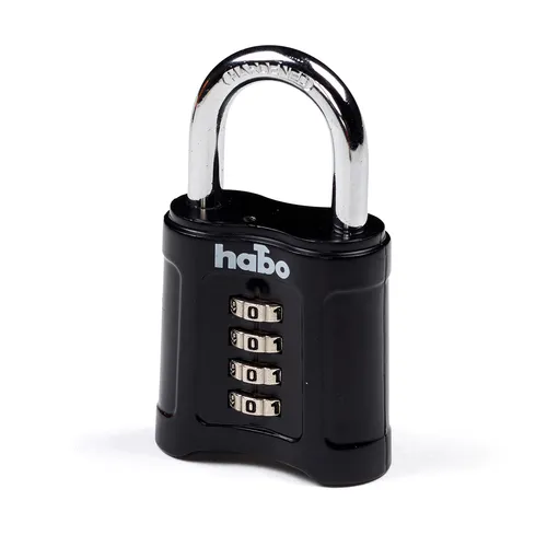 Hänglås 203, kodlås - Zink 55x8 mm, CC 26 mm, Svart