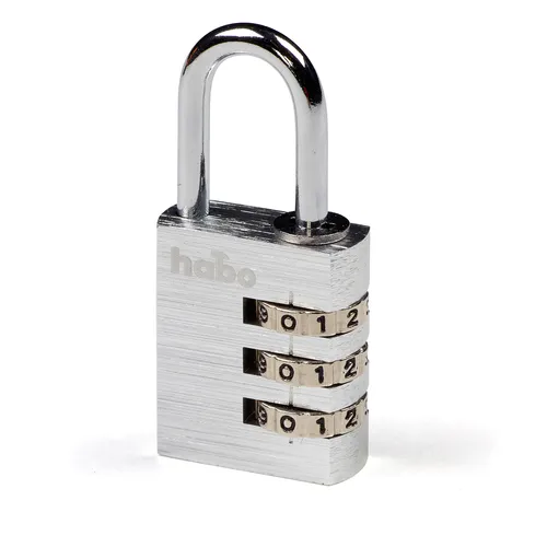 Hänglås 203, kodlås - Alu. 31x5 mm, CC 25 mm, Silver