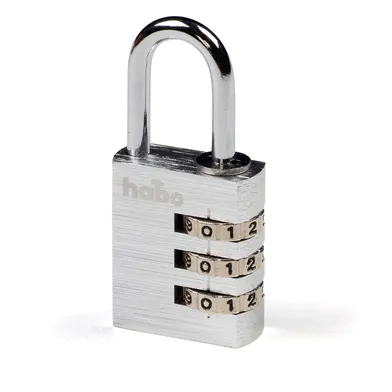 Hänglås 203, kodlås - Alu. 31x5 mm, CC 25 mm, Silver