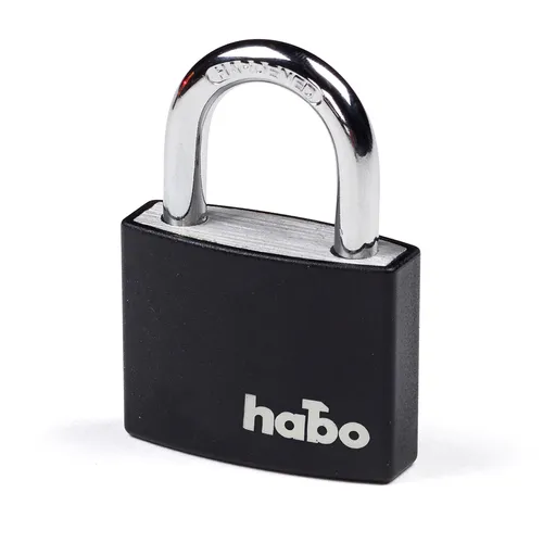 Hänglås 703 Alu. 43x6 mm, CC 22 mm, Svart