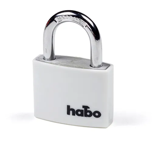 Hänglås 703 Alu. 43x6 mm, CC 22 mm, Vit