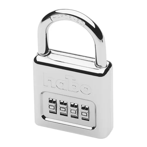 Hänglås 203, kodlås - Krom 50x7 mm, CC 28 mm