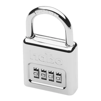 Hänglås 203, kodlås - Krom 50x7 mm, CC 28 mm