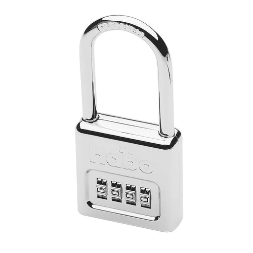 Hänglås 203, kodlås - Krom 50x7 mm, CC 50 mm