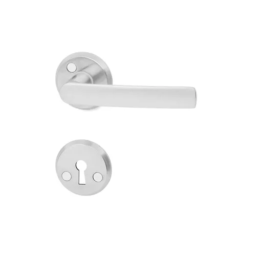 Dörrhandtag Torino inkl. nyckelskylt Borstad krom