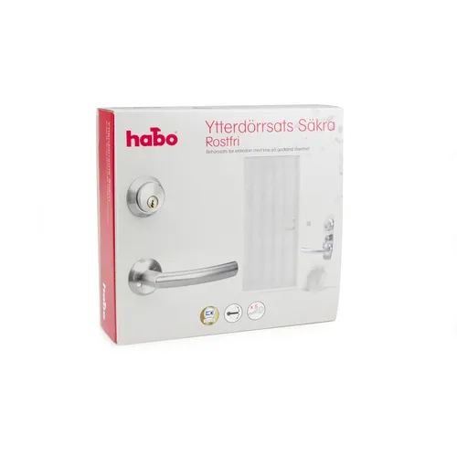 Ytterdörrsats Säkra utan låshus, Atlanta Rostfritt