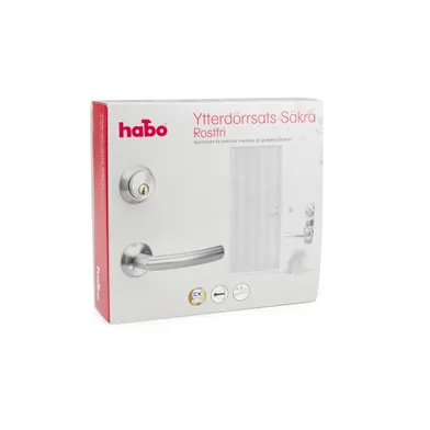 Ytterdörrsats Säkra utan låshus, Atlanta Rostfritt