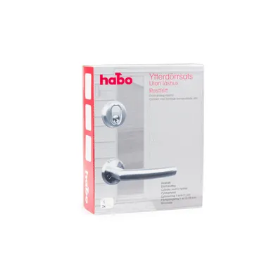 Ytterdörrsats utan låshus, Atlanta Rostfritt